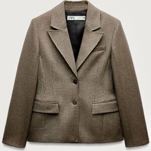 NWT Zara Tailored Houndstooth Blazer